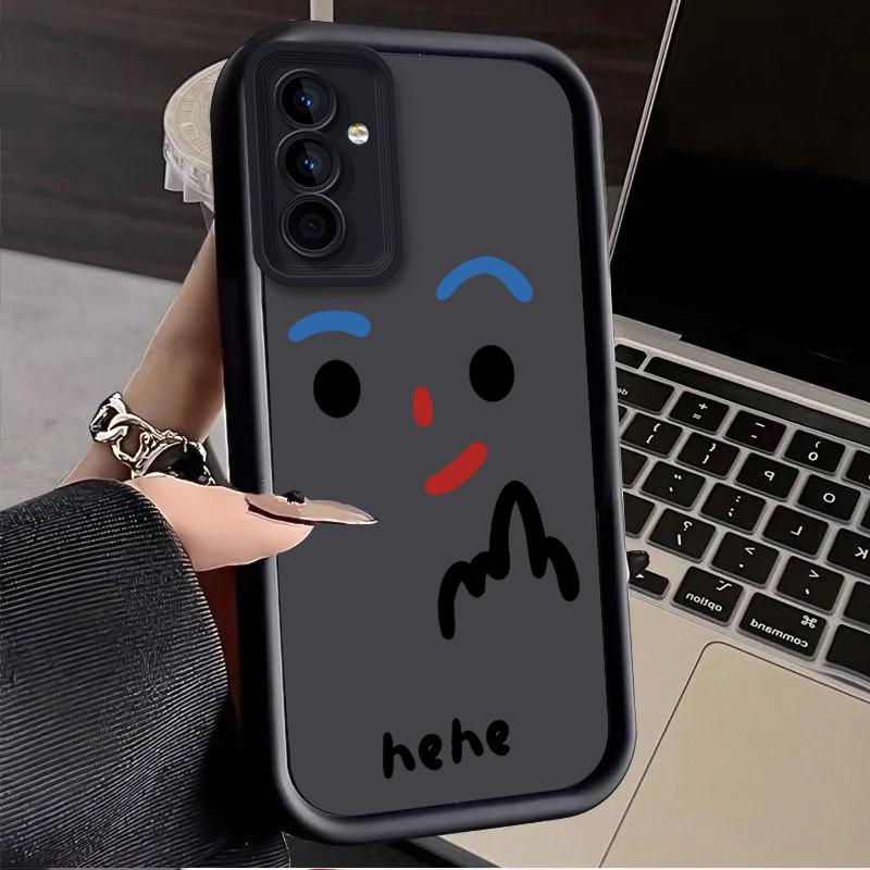 Чехол с нарисованным лицом Хе-хе для Samsung Galaxy A53 A50 A50S A36 5G A35 A34 A33 A32 A30 A26 A24 A23 A22 A20 A16 A15 A13 4G