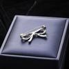 Balletcore Bowknot Brooch Korean Style Anti-Exposure Brooch Temperament Hollow Metal Brooch  Women