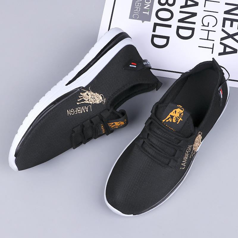 Производитель Весна и Осень Дышащая и легкая мужская спортивная обувь Повседневные и удобные мужские кроссовки на шнуровке