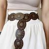 Винтажный Western Пояс Винтажный ПУ Кожаный Пояс на Талию Стимпанк Широкий Пояс на Талию Western Большой Круглый Пряжкой Пояс Для Тематической Вечеринки