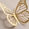 72Pcs Hollow Design Butterfly Wall Stickers Easy Cleaning 3D Butterfly Wall Decor  Wall Decoration