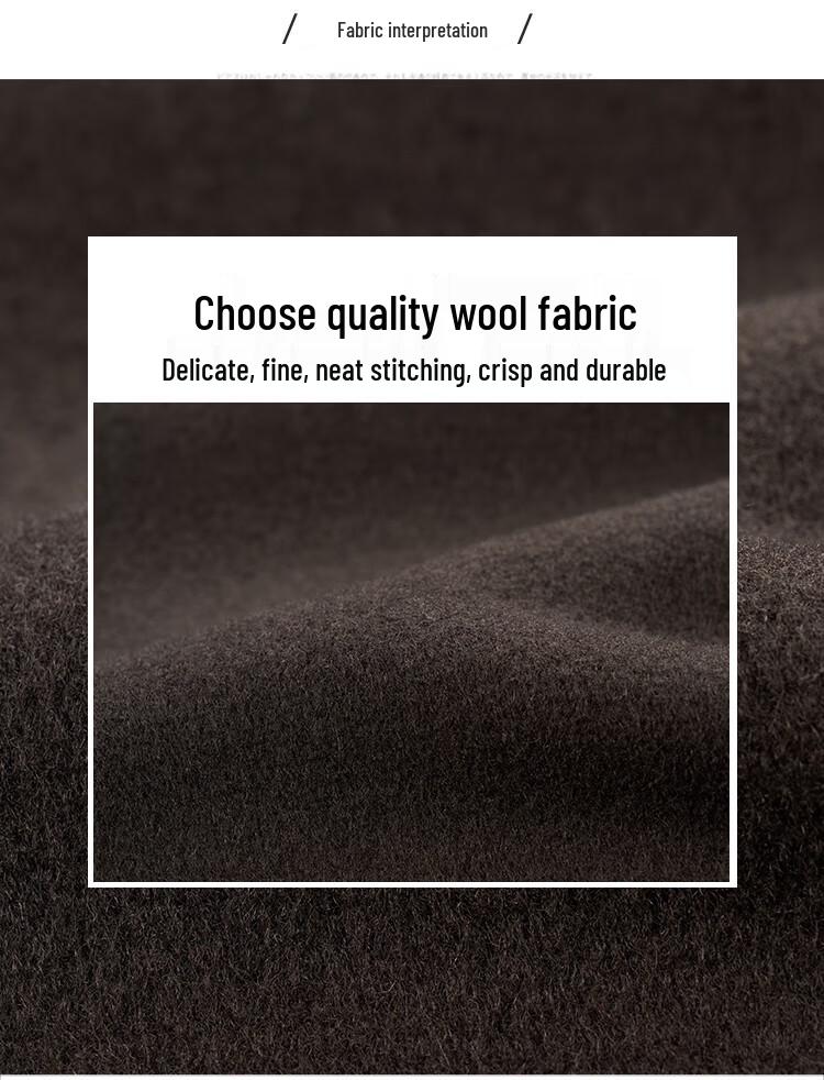 Hengyuanxiang Мужское двустороннее шерстяное пальто со съемной пуховой подкладкой