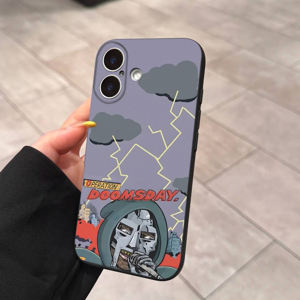 M-MF Рэпер D-DOOM Для IPhone 17 16 15 14 13 12 11 Pro Max 13 17Air Ударопрочные Мягкие Чехлы для Телефона Coque