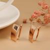 Fashion 18k Rose Gold Plated Latest Stylish Copper Zircon Earrings for Women and Girls