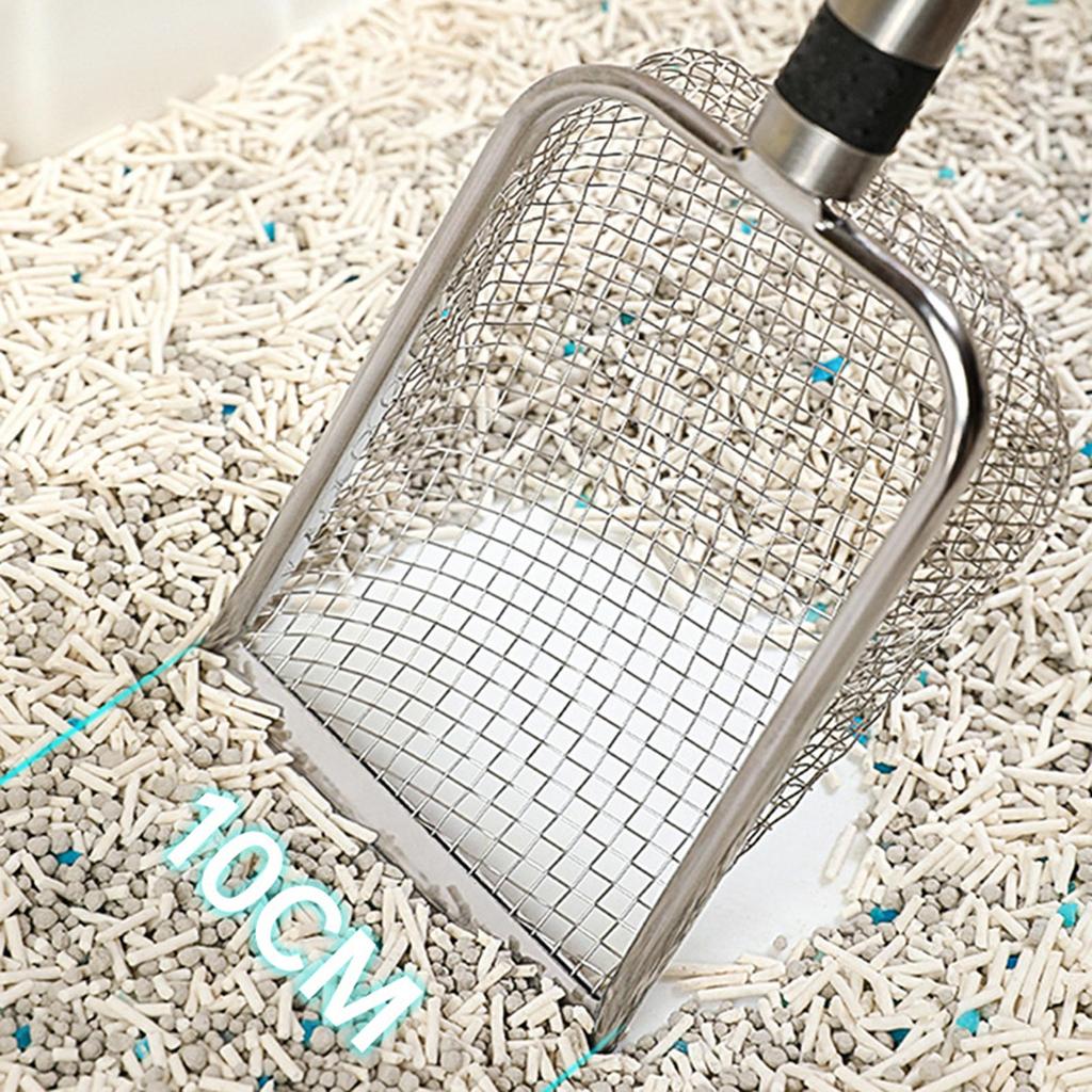 Large Cat Litter Scoops Metal Scoops for Kitten Litter Box Hollow Poop Sifter Deep Shovel Durable Litter Box Cleaner