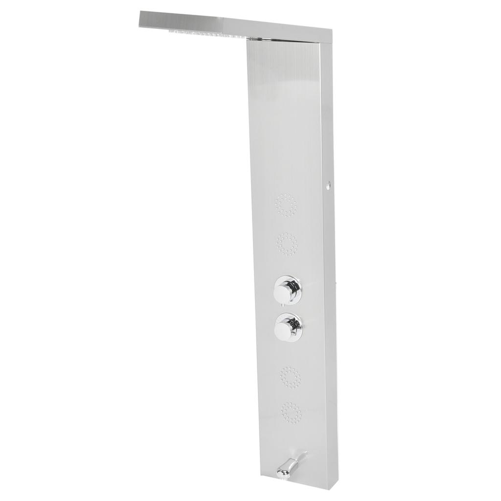 G1/2 Brushed Shower Panel Set Stainless Steel Shower Tower System Rainfall Showerhead Bathroom