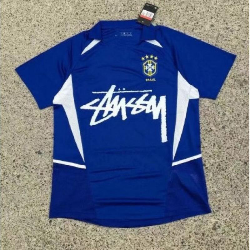 Ретро футбольная майка в стиле Stussy Бразилия Италия Фламенго Япония 1998 2002 Футбольная футболка Унисекс Спортивный топ