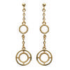 [M1088] - Gold Plated 'Carmen' Earrings - 48x12 Mm