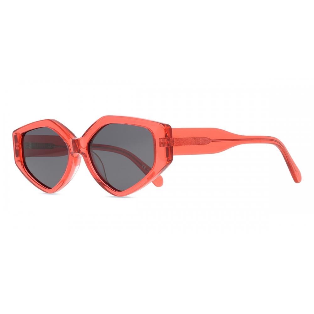 Full Rim Geometric Transparent Red Smartbuy Collection Solara Jst 161 009 Fashion Unisex Sunglasses