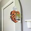 Wall Air Plant Holder Wooden Geometric Air Plant Stand Rustic Wall Mount Planter for Home Living Room