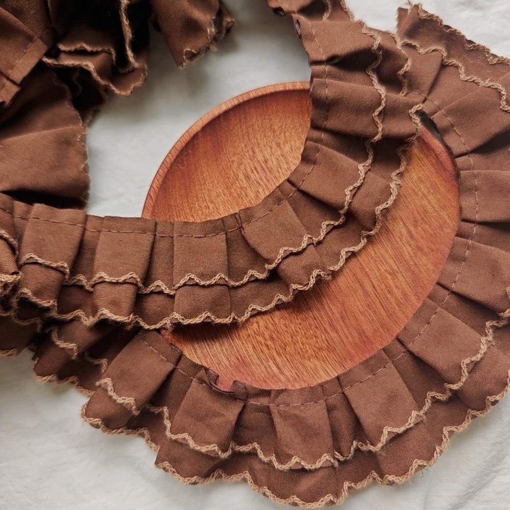 Double-layer Ruffle Embroidered Ruffle Trim Wide Ruffles Cuff Ruffles Pleated Ruffles Doll Dress