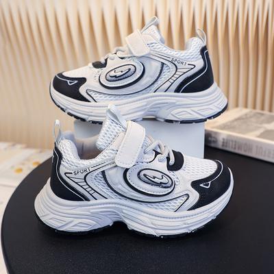 Детская спортивная обувь 2025 новая мягкая подошва кроссовки для пап для мальчиков сетчатая дышащая обувь для девочек универсальная обувь для детей среднего и старшего возраста