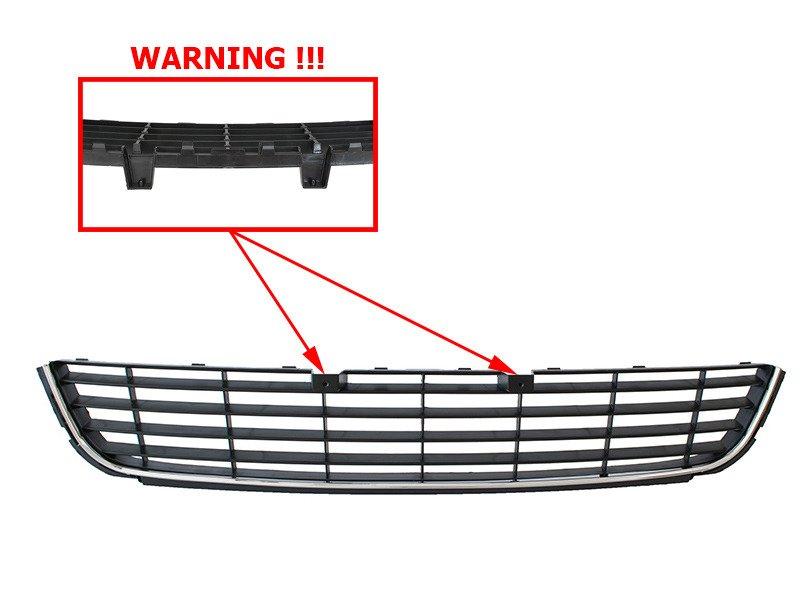 Решетка VW Golf VI H/B 08-13 в переднем бампере, центральная