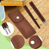 Travel Chopsticks Portable Cutlery Foldable with Carrying Pouch, Outdoor Utensils for Picnic