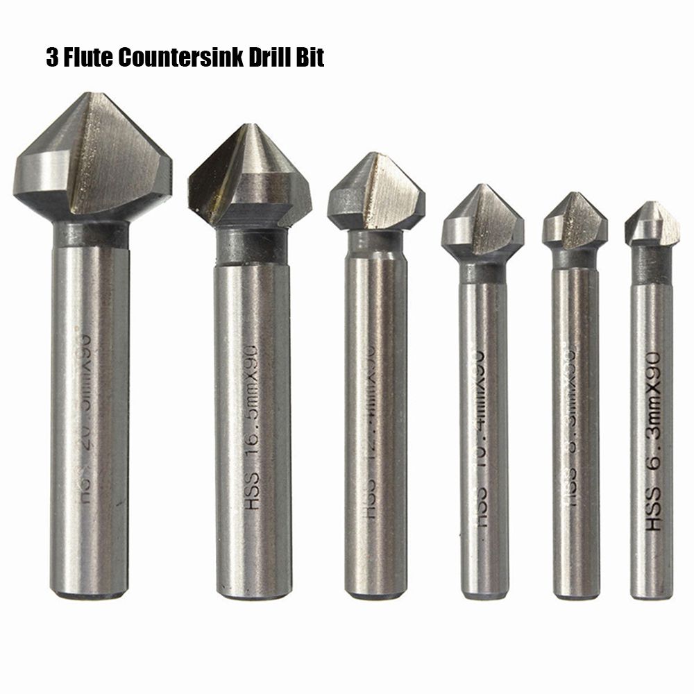 6.3/8.3/10.4/12.4/16.5/20.5мм Твердые Металлы Круглая Ручка Режущий Инструмент Ручные Электроинструменты Трехкромочная Фаска Зенковка Сверло