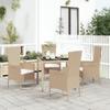 VidaXL Garden Dining Set with Cushions 5 Pcs Beige Poly Rattan 3157562