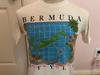 Vintage 90's Bermuda Style Caribbean Map White T Shirt Size M