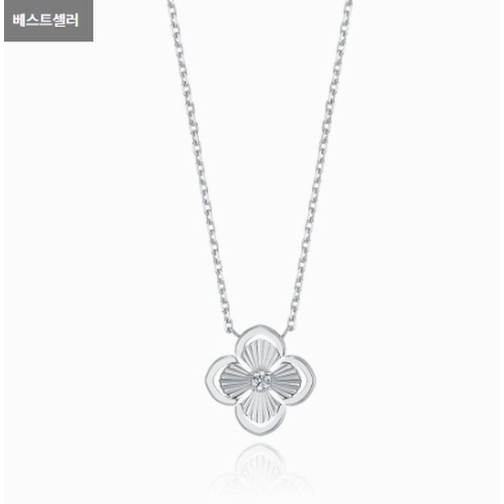 Tudor Rose Diamond Cut Silver Necklace Llns24222S_S