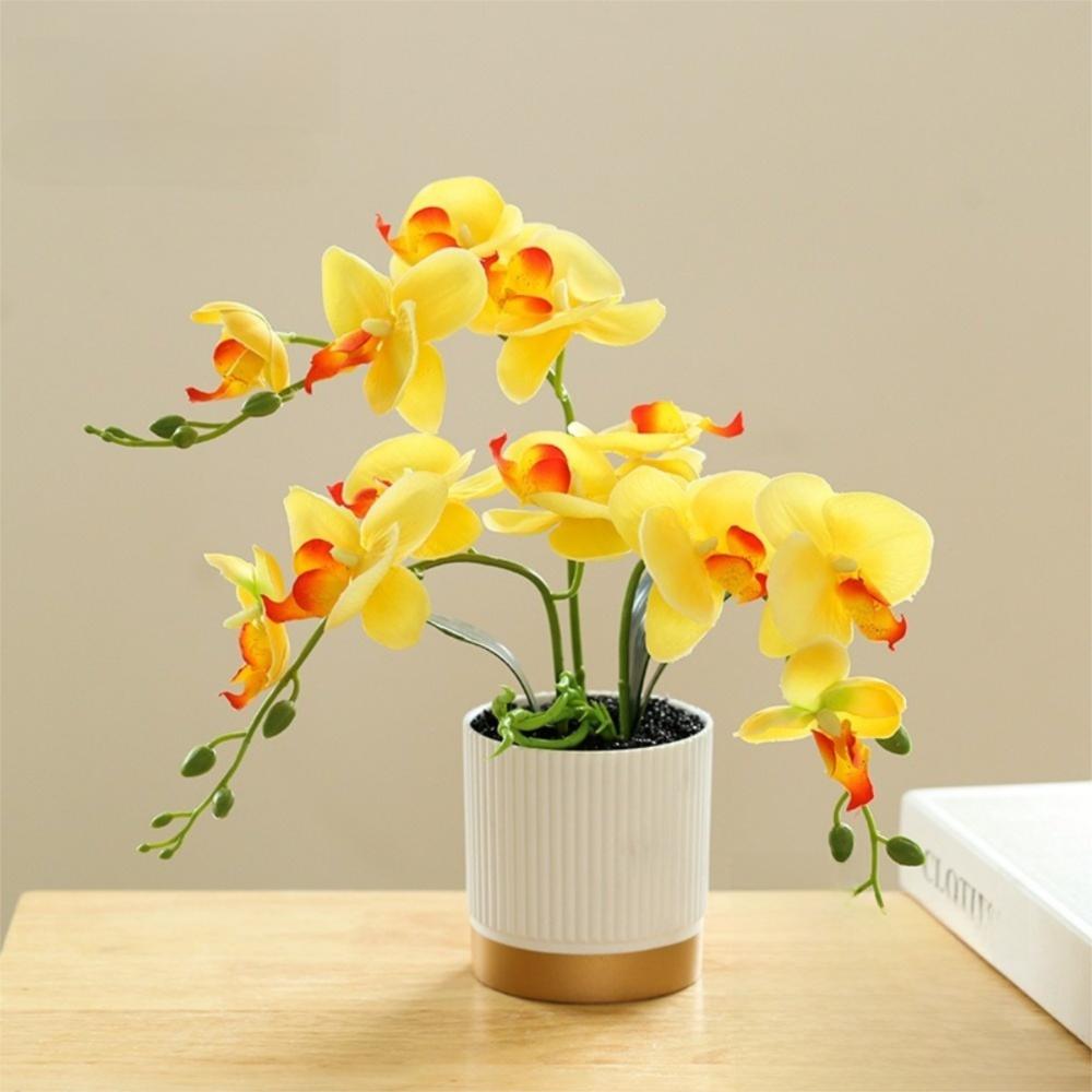 Комнатное растение Шелковая Бабочка Орхидея Имитация Бонсай Орхидея Новая Искусственная Фаленопсис