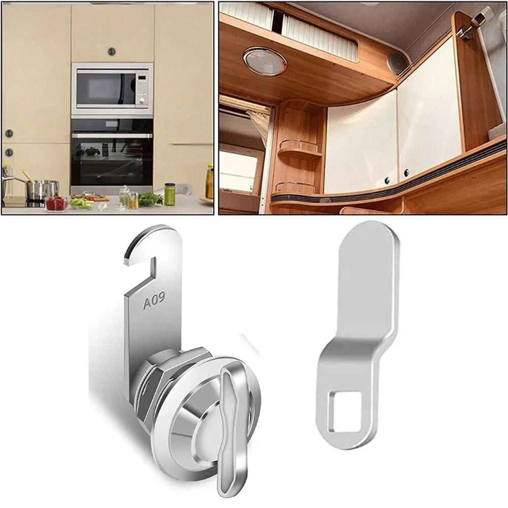 Drawer Cabinet Lock Thumb Turn Cam Lock Mail Box Locker Cupboard Keyless Tongue Lock Camper RV Compartment Furniture Hardware