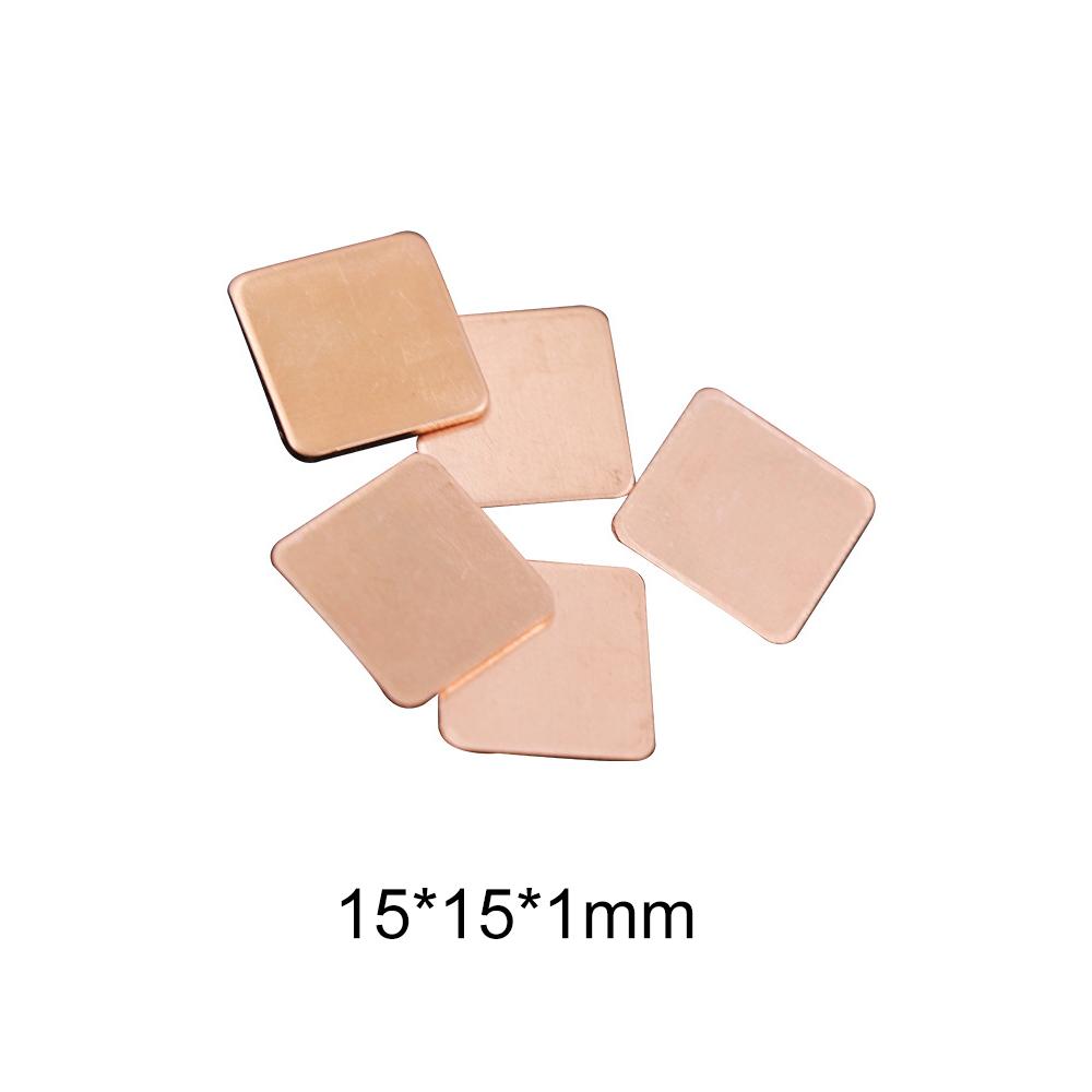 10Pcs 0.1mm/0.3mm/0.5mm/0.8mm/1mm/1.2mm Copper Sheet Plate Strip Shim Thermal Pad Heatsink Sheet For GPU CPU VGA Chip RAM Coolin