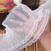 16CM Wide Double Layers Chiffon Mesh Pleated Fabric Fringe Ribbon Lace Trim Curtain Dress Hemline Sewing DIY Crafts Materials