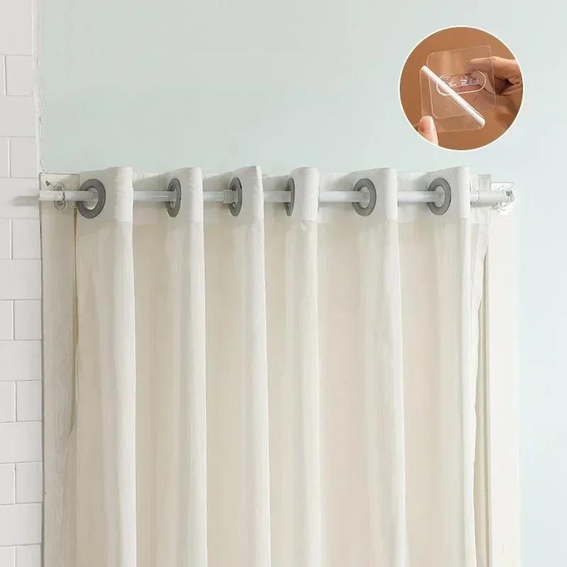 10PCS Ring Sticky Hook Round Self Adhesive Curtain Rod Holder Wall Mounted Spray Bottle Hooks Bathroom Kitchen Organizer
