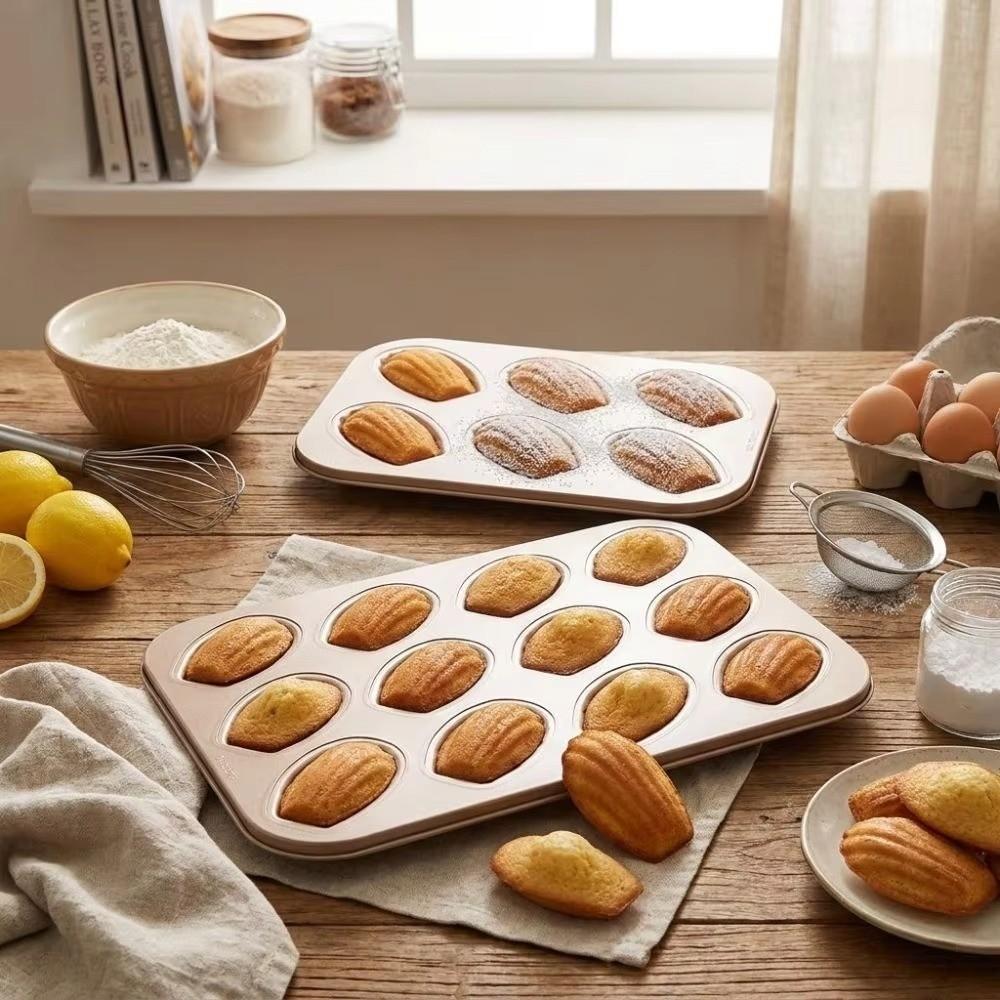 Carbon Steel Muffin Pan Non-Stick Baking Mold Kitchen Accessories Shell Baking Pan Kitchen