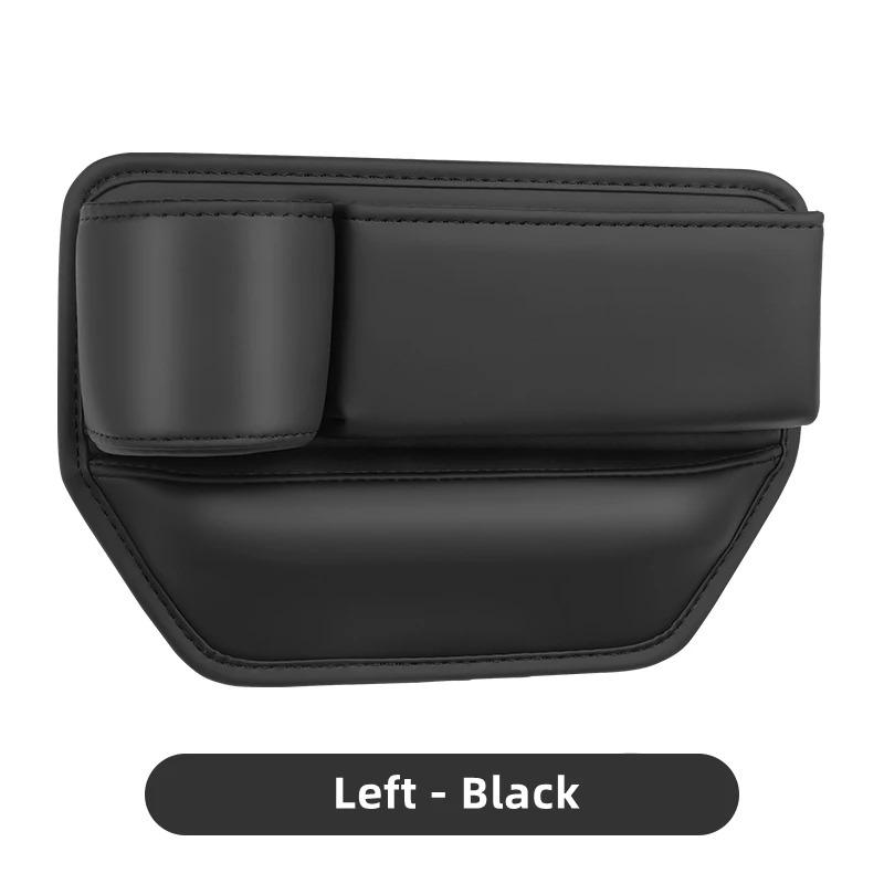 PU Leather Car Seat Gap Organizer Multifunction Console Crevice Filler Side Storage Box with Cup Holder Car Interior Storage Poc