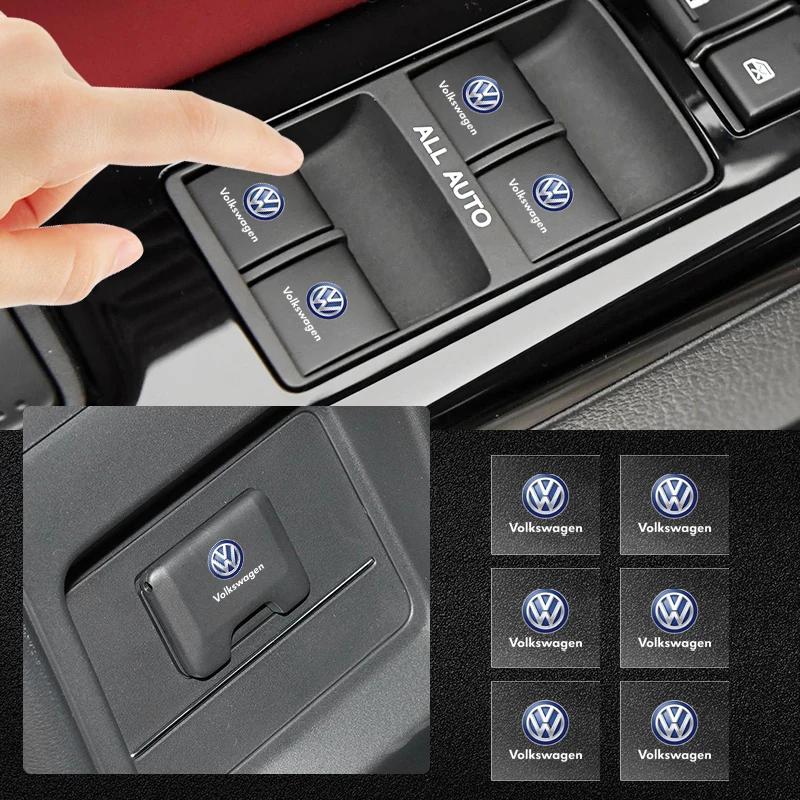 3D Metal Car Interior Dekoration Stickers Badges Car Styling For Volkswagen Tharu R Polo T5 GTI Tiguan Passat R-Line Golf Arteon