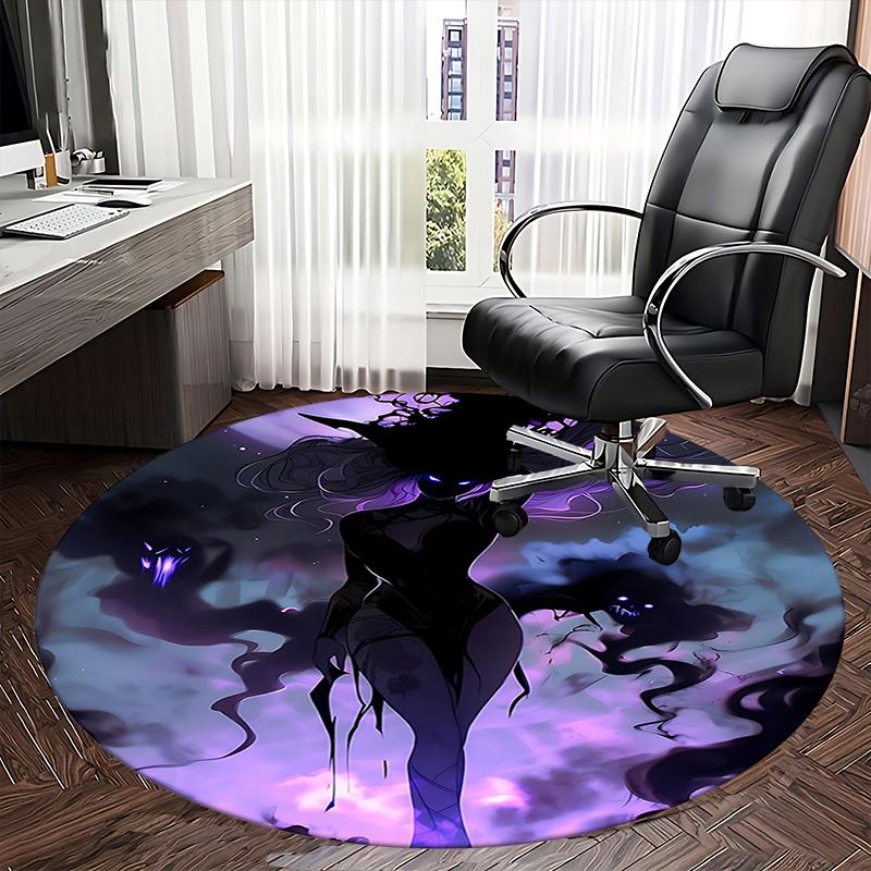 Dark Fantasy Witch Chair Mat - Round Carpet for Home Decor, Office Use, Bedroom, Living Room, Gift Idea0235b