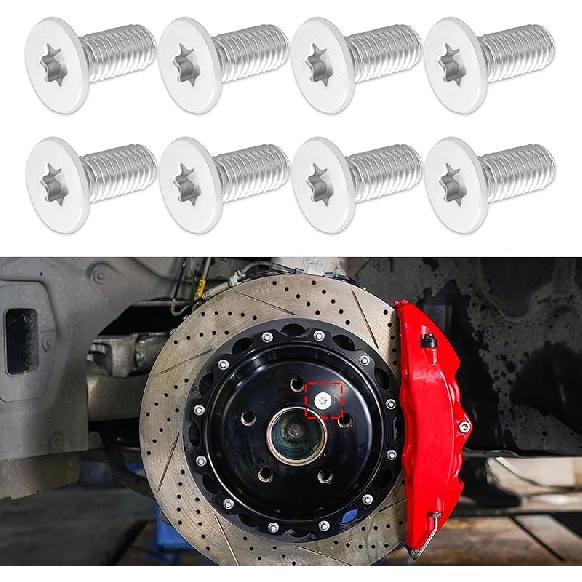 8PCS Stainless Steel Brake Disc Rotor Screws, Brake Rotor Bolt, Brake Rotor Screw Replacement OEM#11609271 Compatible With Buick,Chevry Suburban