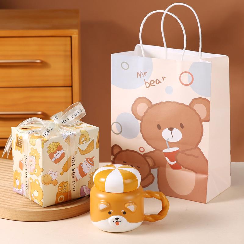 Мультяшная керамическая кружка Милая животная чашка для воды Девушка Государственное учреждение Высоко выглядящий Подарок на день рождения