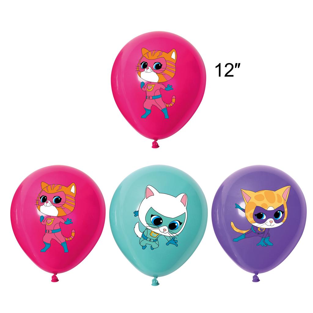 Superkitties Birthday Balloons Party Decorations Napkins Cake Topper Party Supplies Baby Shower Child Birthday Party Favors
