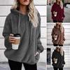 Women's Fuzzy Sherpa Sweatshirt Fluffy Pullover Hoodie Casual Loose Fleece Jumper for Daily Wear Outdoor Activities