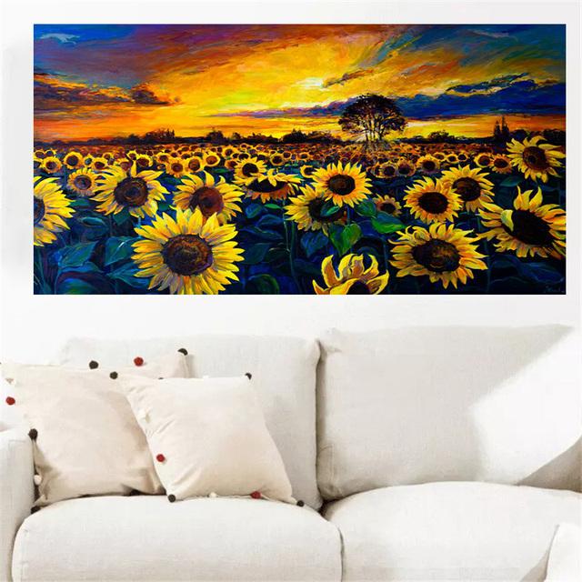 Абстрактные цветы ван гог подсолнухи холст картины скандинавские картины для стен постеры и принты гостиная домашний декор без рам