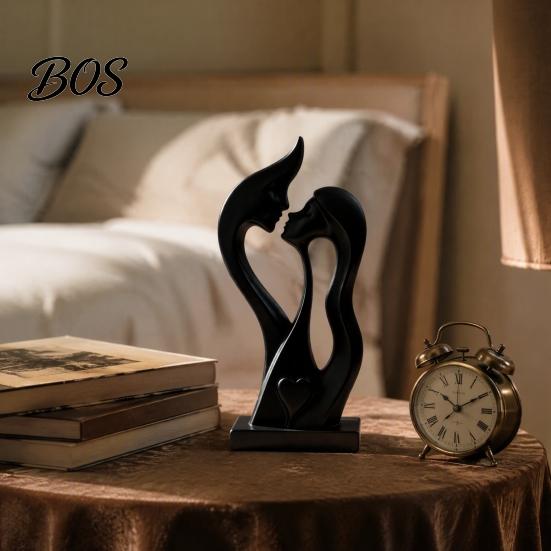 Sweet Love Symbol Gifts for Wedding Abstract Couple Figurine, Modern Minimalist Lover Statue Home Decor, Romantic Sculpture Artistic Statues Interior