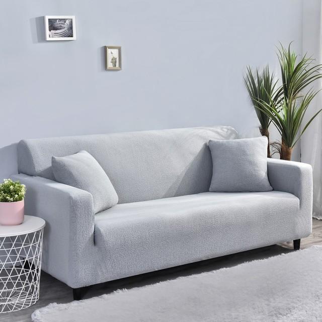 Водонепроницаемый чехол для дивана, эластичные однотонные чехлы для дивана для гостиной, L-образный угловой чехол для дивана, чехлы для кресел