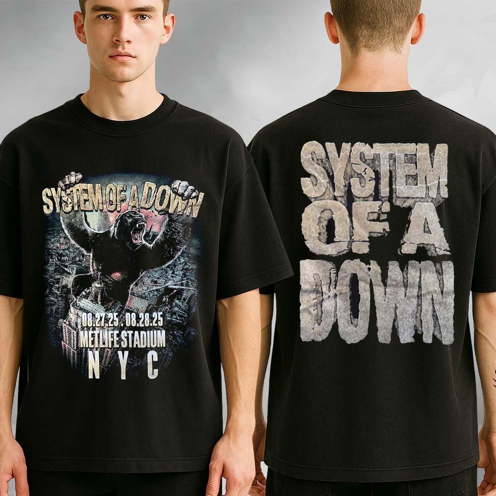 Футболка System of a Down, стадион MetLife, Нью-Йорк, 27-28 августа 2025 года.