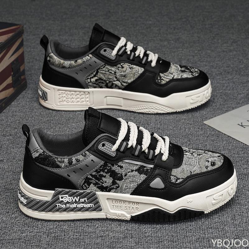 Men's shoes summer breathable versatile casual design sense niche board shoes youth sports thick sole raised canvas trendy shoes