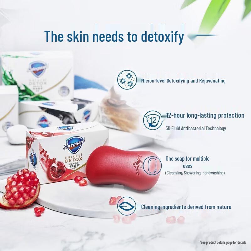 Safeguard Pomegranate Deep Cleanse Soap (3x100g)