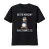 Доброе утро Guten Morgen Смешная ворчливая пингвин футболка с принтом Ganz Dunnes Eis винтажная стираная унисекс универсальная повседневная