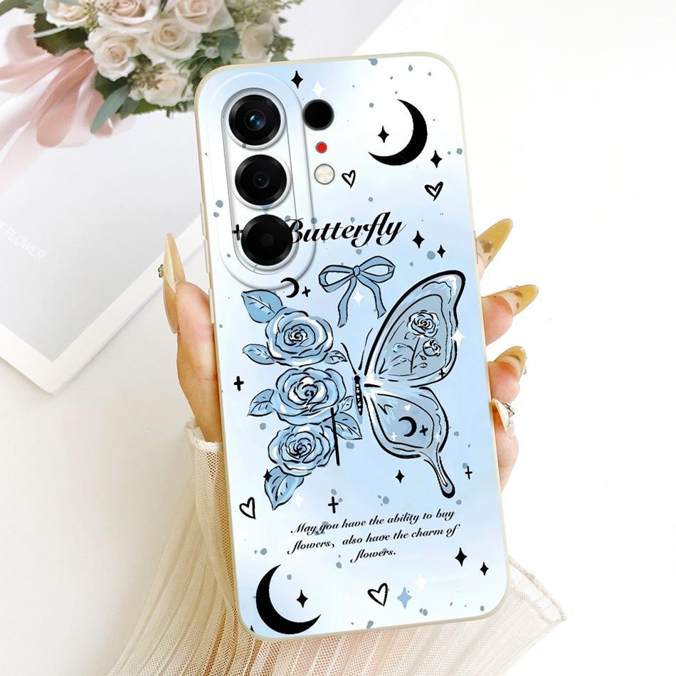 For Tecno Camon 50 Pro 4G CN5c Cute Cat Flower Cartoon Phone Case For Tecno Camon 50Pro 4G Soft Silicone Covers Bumpers
