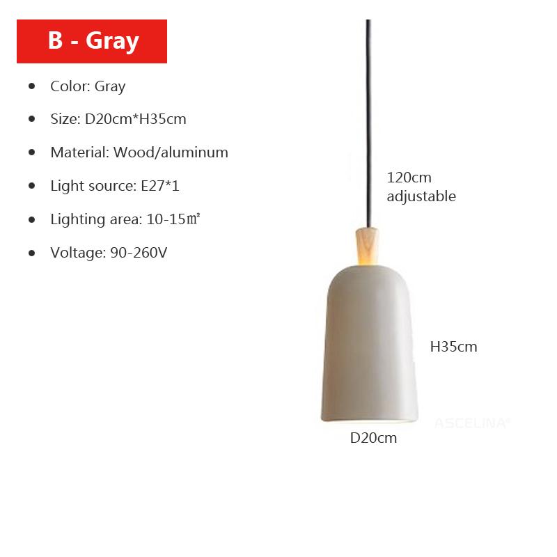 Nordic LED Подвесной светильник из дерева, черно-белый, для спальни, столовой, фона, домашнего внутреннего освещения