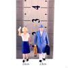 2 Pieces 1/64 People Figures Set Layout S Scale DIY Projects Micro Landscape Movie Props Resin