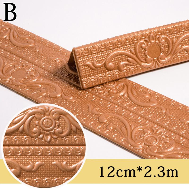 1 шт., пенопластовый плинтус, самоклеящиеся наклейки на стену, линия талии, 3D-тиснение, украшение для дома