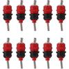 10pcs Automatic Chicken Water Nipple, Horizontal Poultry Drinking Water Feeders Screw Style Chicken Drinkers for Poultry Hen Duck Red Steel Ball