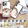 Голова животного с цветами ёж лиса чехол для телефона для iphone 14pro 11pro 12 13promax 5 6s xs 7 8plus SE xr 12mini Coque Cases