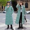 Cotton Coat Long Parka Coat Jacket Women Autumn Winter Thick Warm Coats Woven Block Trend Hooded White Down Parkas