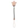 1 Pc Useful Safety Baby Pacifier Chain Beech Wood Star Beads Anti-drop Soft Nipple Bracket Holder Toddler Toys Holder